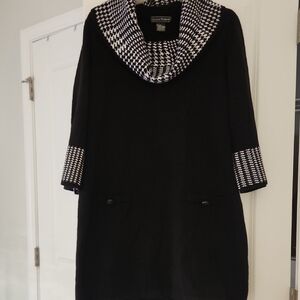 Jessica Howard Black and White Houndstooth Dress